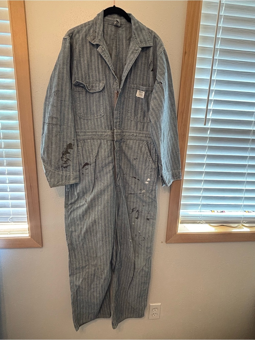 jcpenney Vintage Big Mac Gray Striped Men's Coveralls